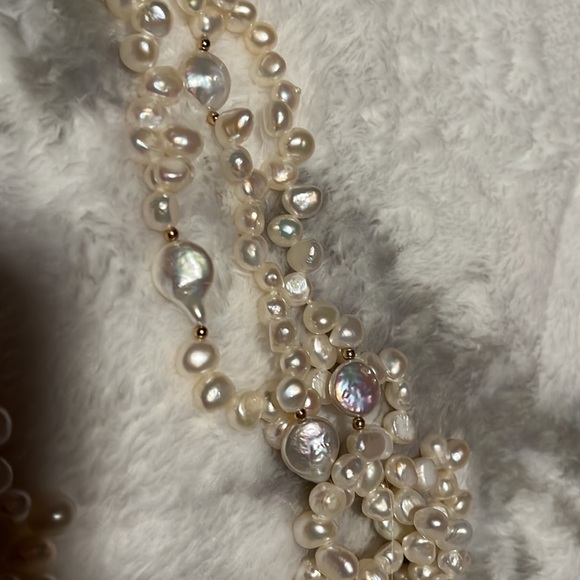 3 strand cultured pearl necklace - Picture 3 of 3